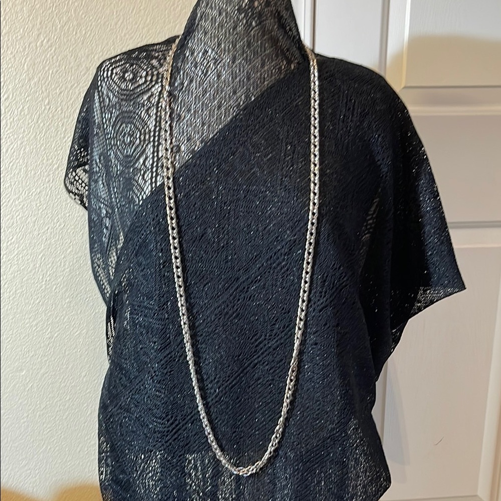 27” Vintage Silver Chain Necklace c26